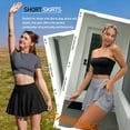 thumbnail image 5 of OQQ Women's 2-in-1 Basic 2-piece Skirt Versatile Stretch Casual Sports Tennis Mini Skirt, 5 of 9
