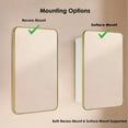 thumbnail image 4 of TEHOME Brushed Gold Medicine Cabinet, 16.5x24 inches, Recessed/Surface Mount, Metal framed, 4 of 9