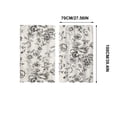 thumbnail image 3 of huayou 2 Pack Printed Kitchen Tier Curtains, 27.56x39.4 Inch Black Sketch Floral Pattern Short Window Curtains, for Indoor Kitchen Farmhouse Home Window Decor, 3 of 7