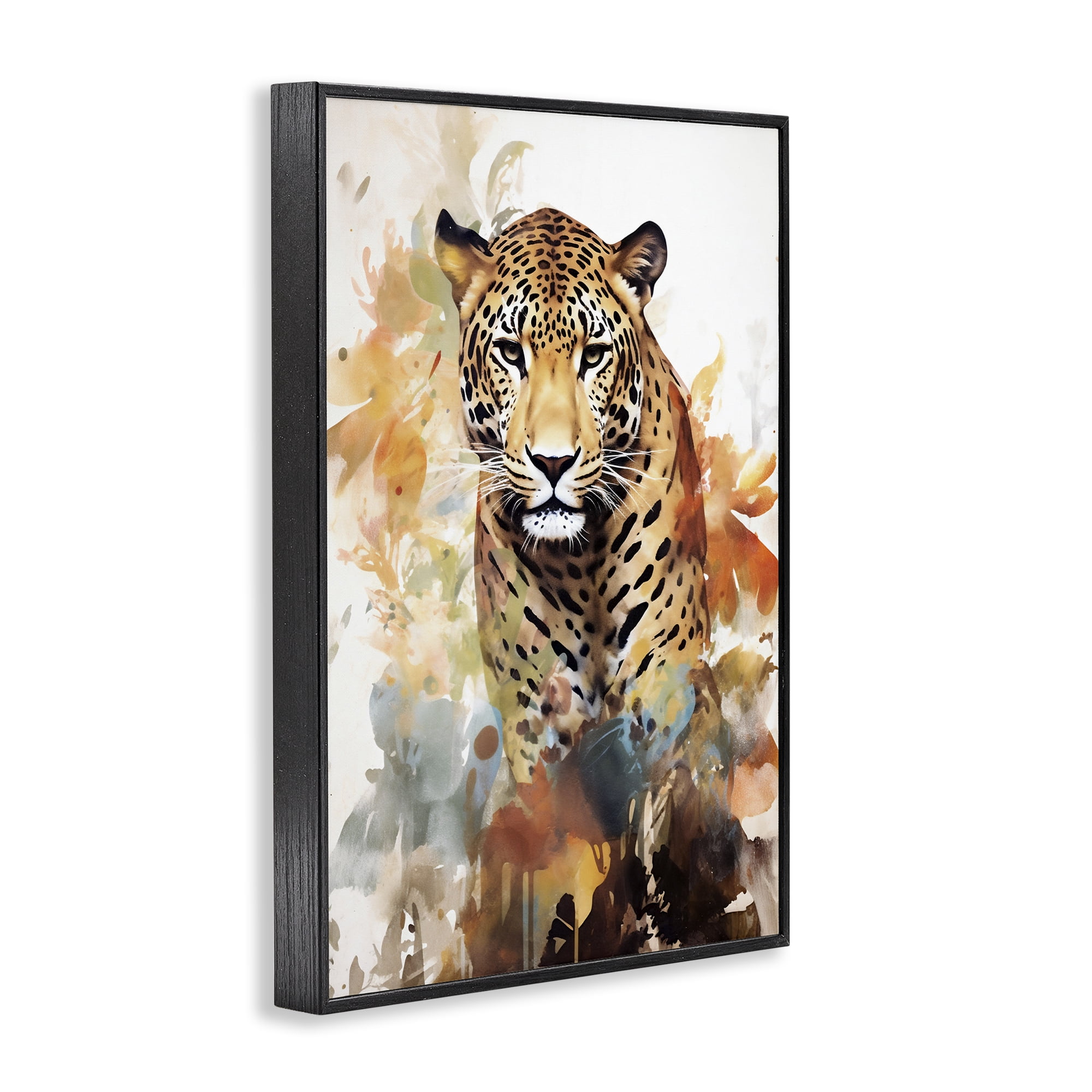 Stupell Industries Wild Cheetah Grace Black Framed Giclee Art, design by Ray Powers