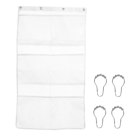 Organizador de juguetes de baño de malla, soporte para juguetes de bañera, bolsa de almacenamiento de juguetes de baño de gran apertura, red de