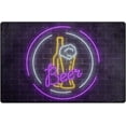 thumbnail image 2 of Coolnut Neon Beer Bottle and Glass Area Rug Carpet for Living Room Bedroom 3'x2', 2 of 6