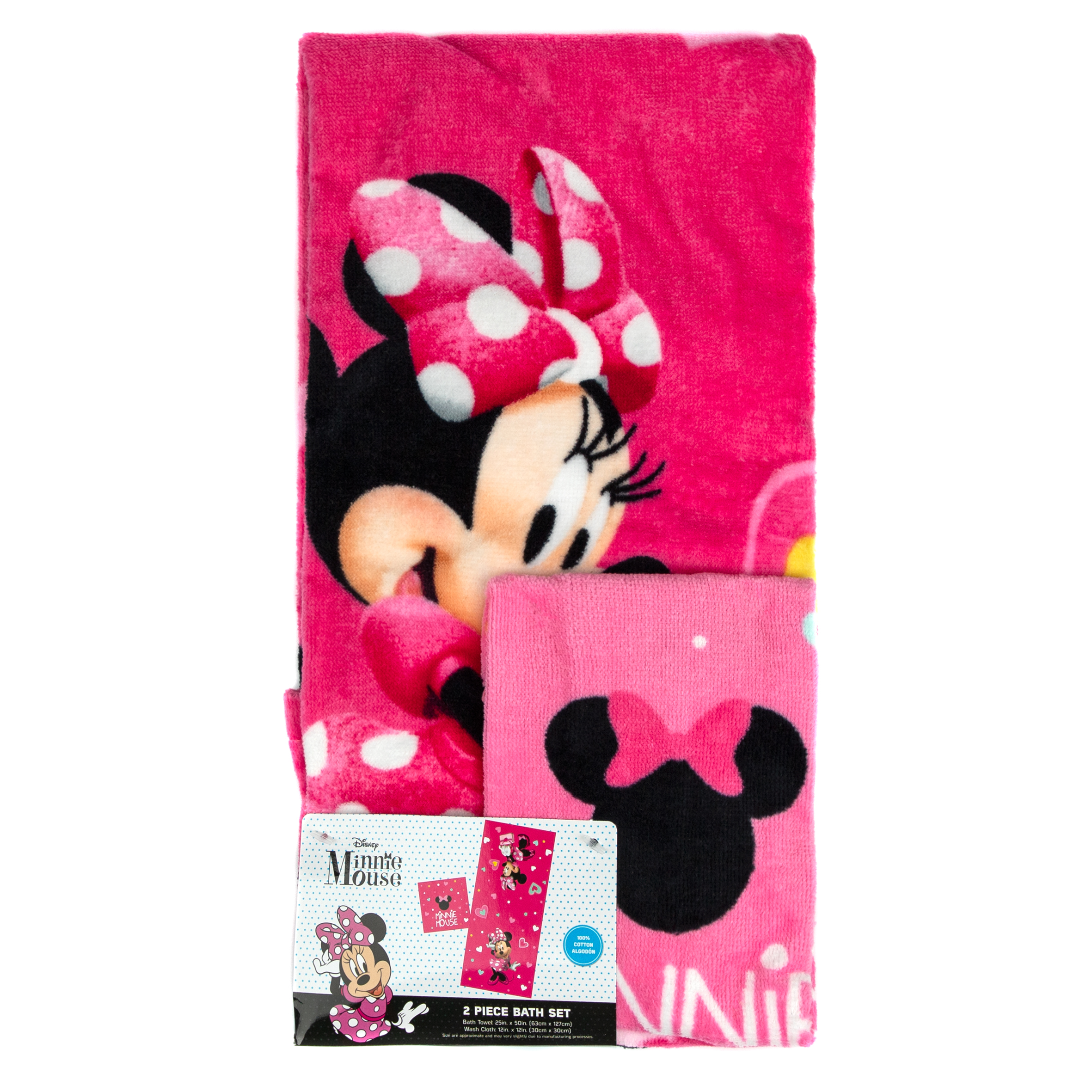 Minnie Mouse Kids Cotton 2 Piece Towel and Washcloth Set - image 8 of 8