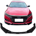 thumbnail image 2 of Ikon Motorsports Front Bumper Lip Compatible With 2021-2022 Honda Accord 10.5th Gloss Black IKON V3 Style Injection PP Front Lip Splitter Kit 3PCS, 2 of 9