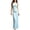 BU1, variant on Women's Halter Neck Maxi Dress, Sleeveless Twisted Front Bodycon Long Dress, Formal Wedding Guest Dress for Women(Khaki/S)