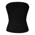 thumbnail image 5 of COMVALUE Women's Strapless Bandeau Crop Top (Black, S), 5 of 6