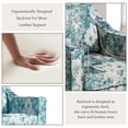 thumbnail image 3 of Swivel Accent Chairs Set of 2, Comfy Swivel Chair with Deep Seat, Upholstered Club Armchair with 360 Degree Rotation Base, Single Sofa Reading Chair for Living Room Bedroom, Cyan Blooms, 3 of 6
