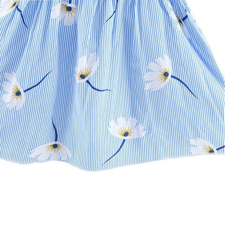 

dress Clothes Beach Slip Dress Striped Baby Girls Floral Sleeveless Kids Toddler Girls Dress&Skirt