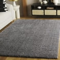 thumbnail image 2 of SAFAVIEH Lindsay Deborah Solid Polyester Shag Area Rug, Dark Gray, 6'7" x 6'7" Square, 2 of 8