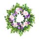 thumbnail image 4 of Corona de primavera y verano para puerta principal, corona floral con follaje, hojas y flores artificiales para balcón, jardín y ventana de año Nuevo., 4 of 8