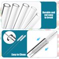 thumbnail image 6 of Threns 5/6Pcs Reusable Drinking Straws Clear Glass Drinking Staws with Cleaning Brush Cute Butterfly Cherry Mushroom Straws, 6 of 7