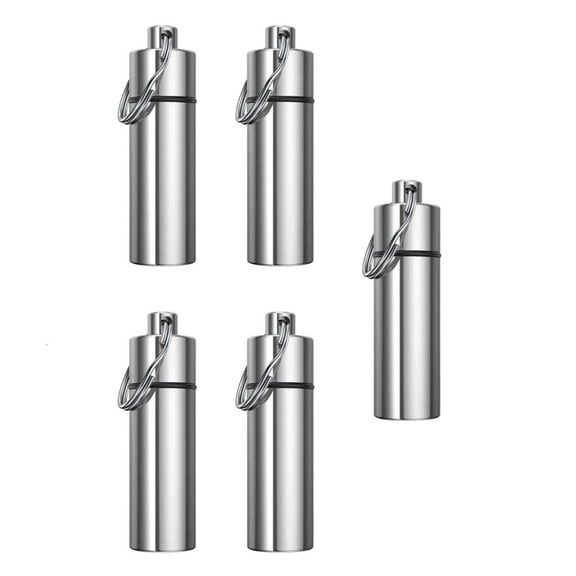 Multipurpose Metal Medicine Holder Shockproof Mini Aluminium Alloy Pills Bottle