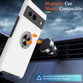 thumbnail image 2 of KOMI Pixel 7 Case, Google Pixel 7 Case with HD Screen Protector, Shockproof Google Pixel 7 Phone Case with 360° Magnetic Ring Holder Kickstand Phone Case for Google Pixel 7 Silver, 2 of 5