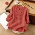 thumbnail image 4 of Lightweight Summer Tops for Women Casual Beach Daily Cute Short Sleeve, 4 of 6