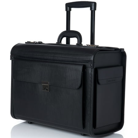 Alpine Swiss 19 Wheeled Briefcase Rolling Case Sales Sample Pilot Lawyer Attache