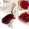 thumbnail image 1 of 1 unidad: Manta de San Valentín de 61 cm con ramo de rosas de ganchillo, manta decorativa tejida a mano, ideal para el Día de la Madre, cumpleaños y San Valentín (morado, 1 of 7