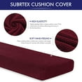 thumbnail image 6 of Subrtex Stretch Textured Mini Dots Furniture Seat Cushion Slipcover (Armchair, Wine), 6 of 8