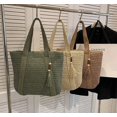 thumbnail image 7 of Kukuzhu Women Straw Shoulder Handbag Straw Tote Bag with Tassel Large Summer Beach Bag Woven Handmade Shoulder Bag Purse, 7 of 7
