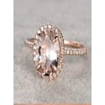 thumbnail image 2 of Limited Time Sale: 1.25 Carat Peach Pink Morganite and Diamond Engagement Ring in 10k Rose Gold, 2 of 2