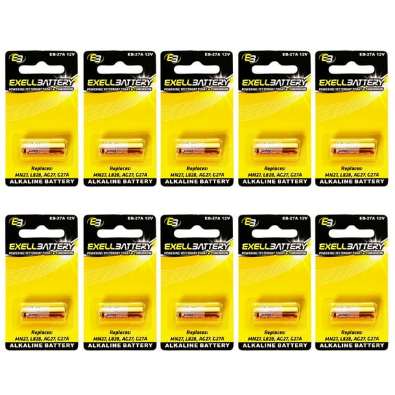 10x Alkaline 12V Battery Compatible with L828 AG27 G27 139.53962SRT