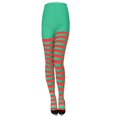 thumbnail image 3 of Sakmal Christmas Tights Women Striped Opaque Pantyhose High Waisted Tight for Women, 3 of 4