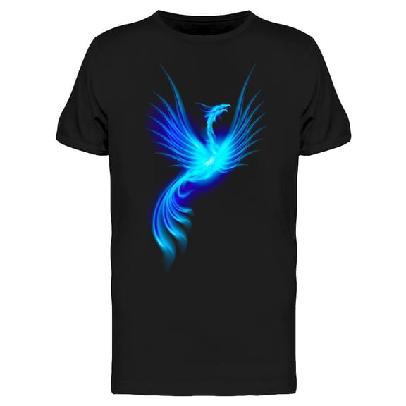 Blue Fire Phoenix T-Shirt Men -Image by Shutterstock, Male Small
