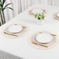 thumbnail image 6 of Unique Bargains Rustic Rattan Place Mats Set of 6 for Dining Table Decor Beige 15x15in, 6 of 6