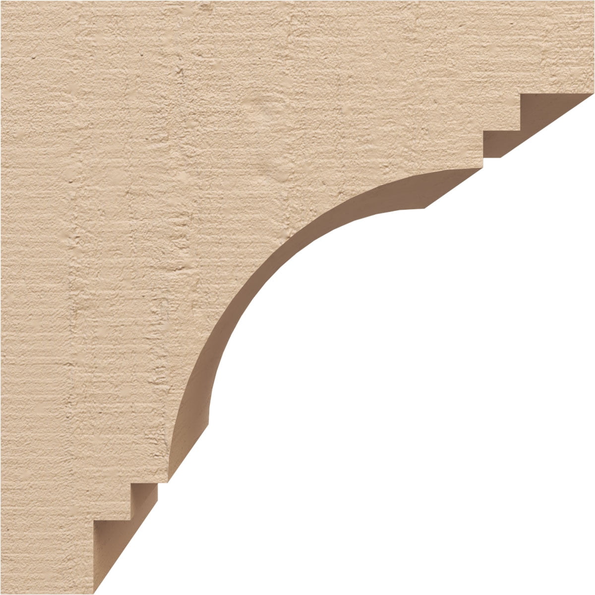 9"W x 9"D x 9"H Wide Pescadero Rough Cedar Woodgrain TimberThane Corbel, Primed Tan