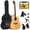 Natural, variant on Best Choice Products Beginner Acoustic Electric Guitar Starter Set 41in w/ All Wood Cutaway Design, Case - Natural