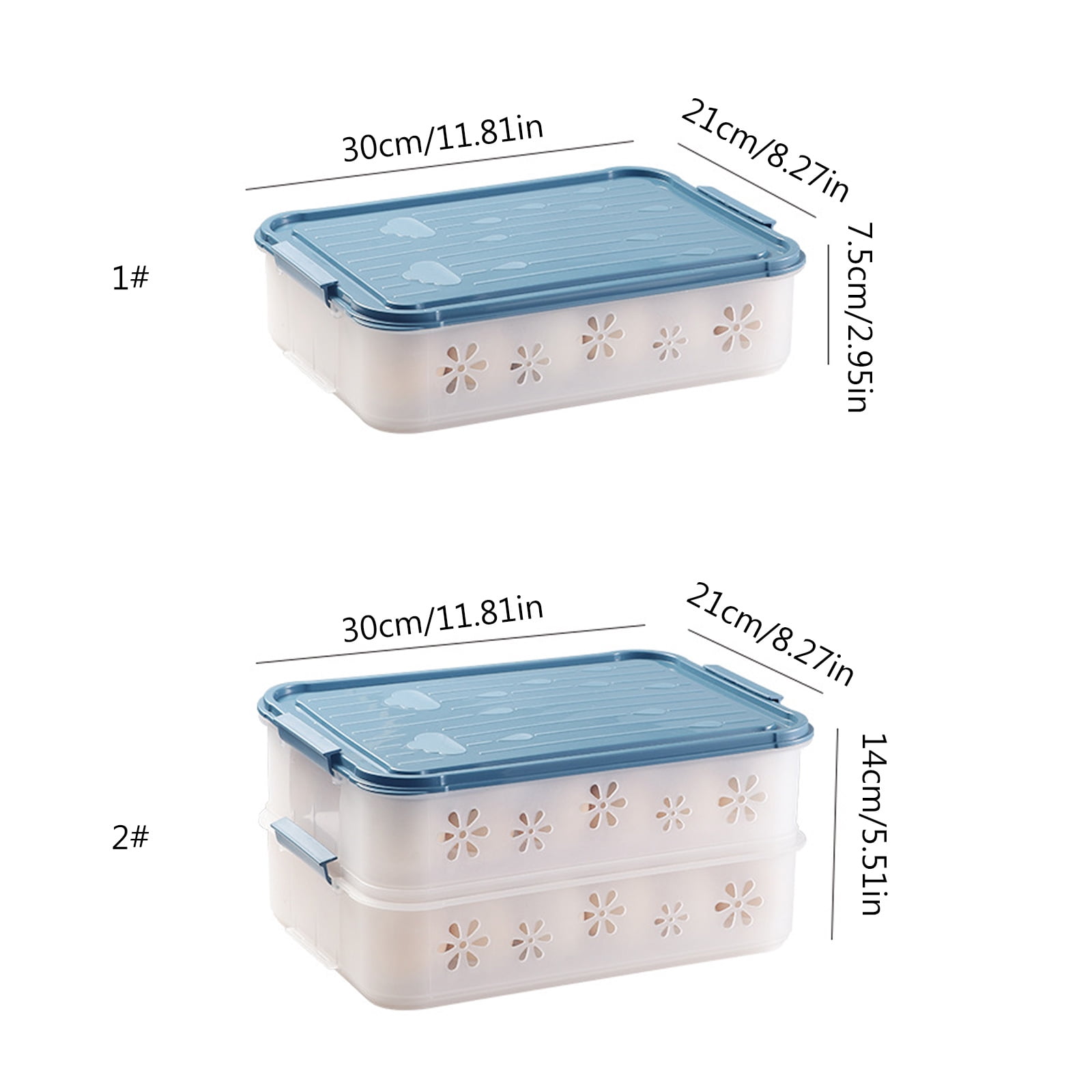 24/48 Grid Egg Container for Refrigerator Stackable Egg Storage Tray Organizer