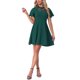 thumbnail image 1 of Vestido Midi Casual de Cuello Alto con Mangas de Volante de Encaje Floral para Mujeres INSPIRE CHIC XL Verde Oscuro, 1 of 5
