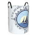 thumbnail image 2 of Fotbe Not All Who Wander Are Lost2 Laundry Basket with Handles, Waterproof Large Laundry Hamper, Wash Bag for Corner Dorm, Rolling Laundry Basket with Handles-Small, 2 of 8