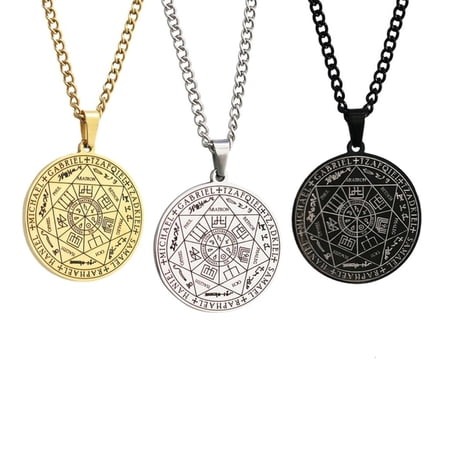 Lerpwige Elegant Divination Coin Necklace Stainless Steel Christian Faith Jewelry Adjustable Chain For Women Men Spiritual Gift
