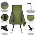 thumbnail image 3 of Camping Chair Compact Backpacking Chair Folding Chair with Cup Holder Portable Chair for Hiking & Beach, 3 of 7
