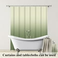 thumbnail image 3 of 84x72 Inch Solid Color Ombre Waffle Shower Curtain Lime Green Texture Gradient Bathtub Curtain Modern Fashion Farmhouse Bath Curtain for Women Bathroom Decor Waterproof with Hooks, 3 of 6