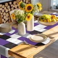 thumbnail image 4 of Purple Grey Round 15 Inch Placemats Set of 4, Modern Purple Geometric HeatResistant Non Slip Place Mats for Dining Table, Wipeable Braided Kitchen Table Mats for Housewarming, 4 of 9