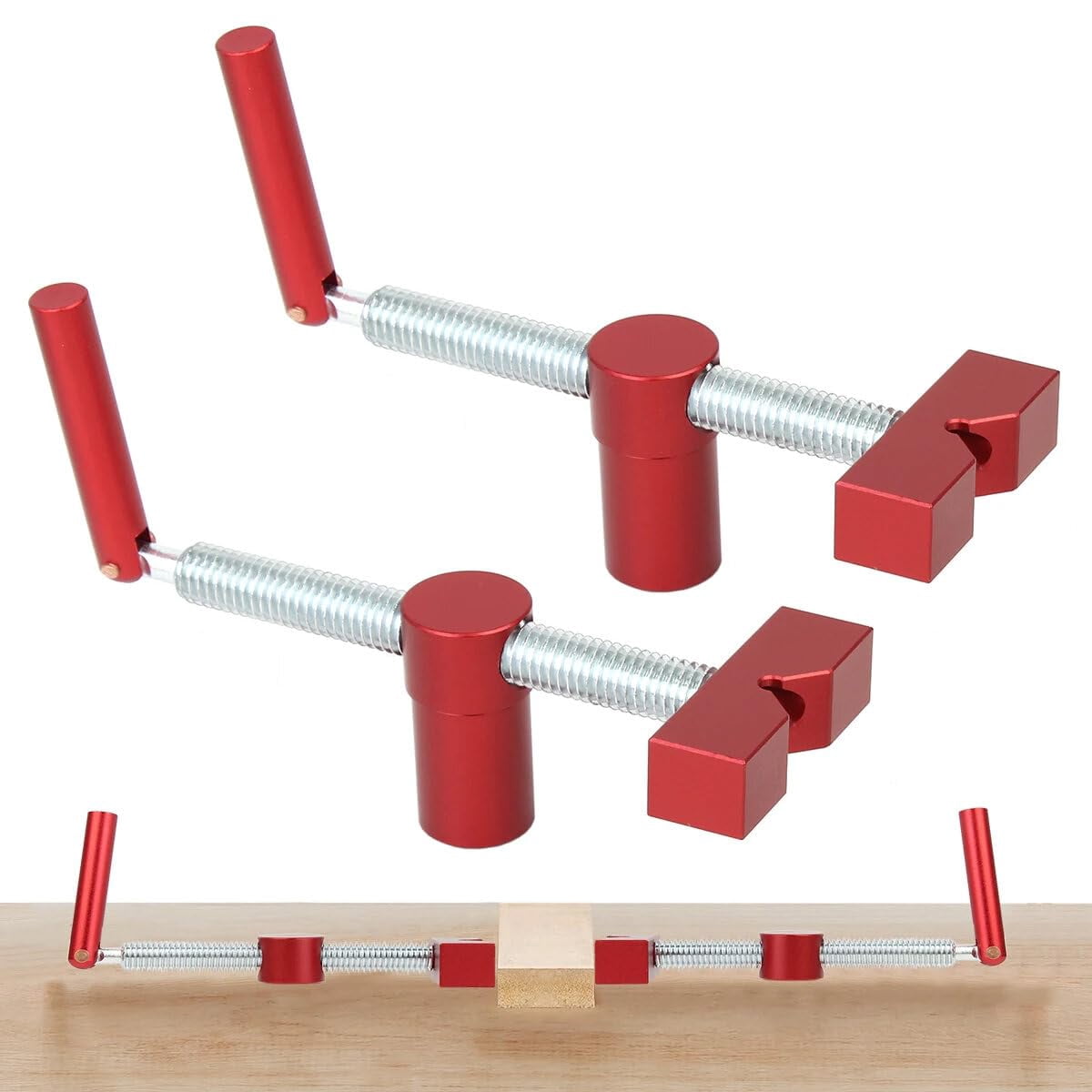 2PCS 20mm MFT Table Workbench Bench Dog Clamps with 4 Bench Dogs Adjustable Workbench Stop