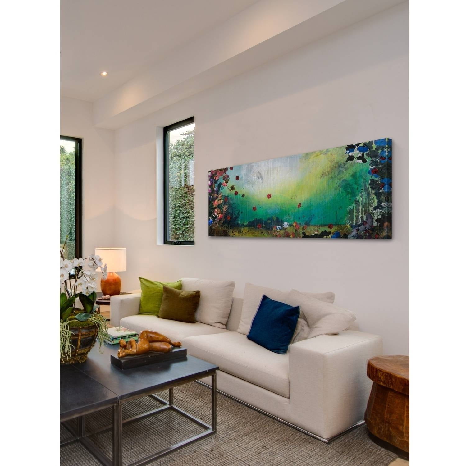 "Flowers in Motion" Painting Print on Wrapped Canvas