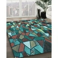thumbnail image 2 of Ahgly Company Indoor Rectangle Patterned Black Eel Black Area Rugs, 7' x 9', 2 of 6