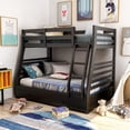 thumbnail image 5 of Furniture of America Tomi Wood Twin over Full Storage Bunk Bed in Dark Walnut, 5 of 5