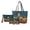 Blue-Sunflower Horse Butterfly, variant on LedBack Sunflower Hummingbird Printed Handbag and Wallet Set for Women Waterproof Purses Tote Bag with Wristlet Wallet Cosmetic Purse for Travel Walking, Yellow and Brown