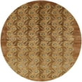 thumbnail image 1 of Ahgly Company Indoor Round Mid-Century Modern Mahogany Brown Oriental Area Rugs, 7' Round, 1 of 6