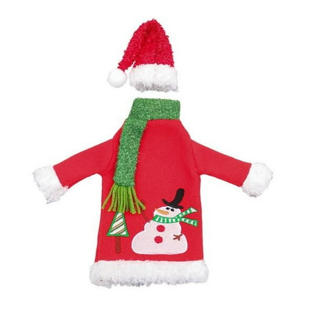 

Christmas decoration snowman penguin home restaurant hotel wine bottle set