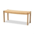 thumbnail image 1 of Baxton Studio Pacari Rustique Transitionnel Chêne Brun Fini Bois et Chanvre Accent Banc, 1 of 5