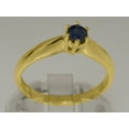 thumbnail image 3 of LBG British Made 9k Yellow Gold Natural Sapphire Womens Engagement Ring - 33 size options - Size 9.5, 3 of 7