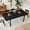 Black-with 4 Drawers, variant on 70.8 Inch Dining Table for 4-6 People, Oval Kitchen Table with Wood Strip Base, Modern Farmhouse Large Round Dining Room Tables for Kitchen Living Room (Natural)