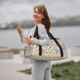 thumbnail image 6 of Bingfone Simple Drawing Print Travel Duffel Tote Bag,Waterproof Shoulder Weekender Bag For Women and Men Swim Sports Travel Gym Bag，Foldable and expandable bag Lightweight, 6 of 7