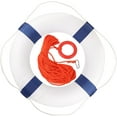 thumbnail image 1 of 20/28 inch Foam Life Preserver Ring with 98.4 ft Floating Lifesaving Rope, Throwable Flotation Device, for Boat Safety Equipment, 1 of 5