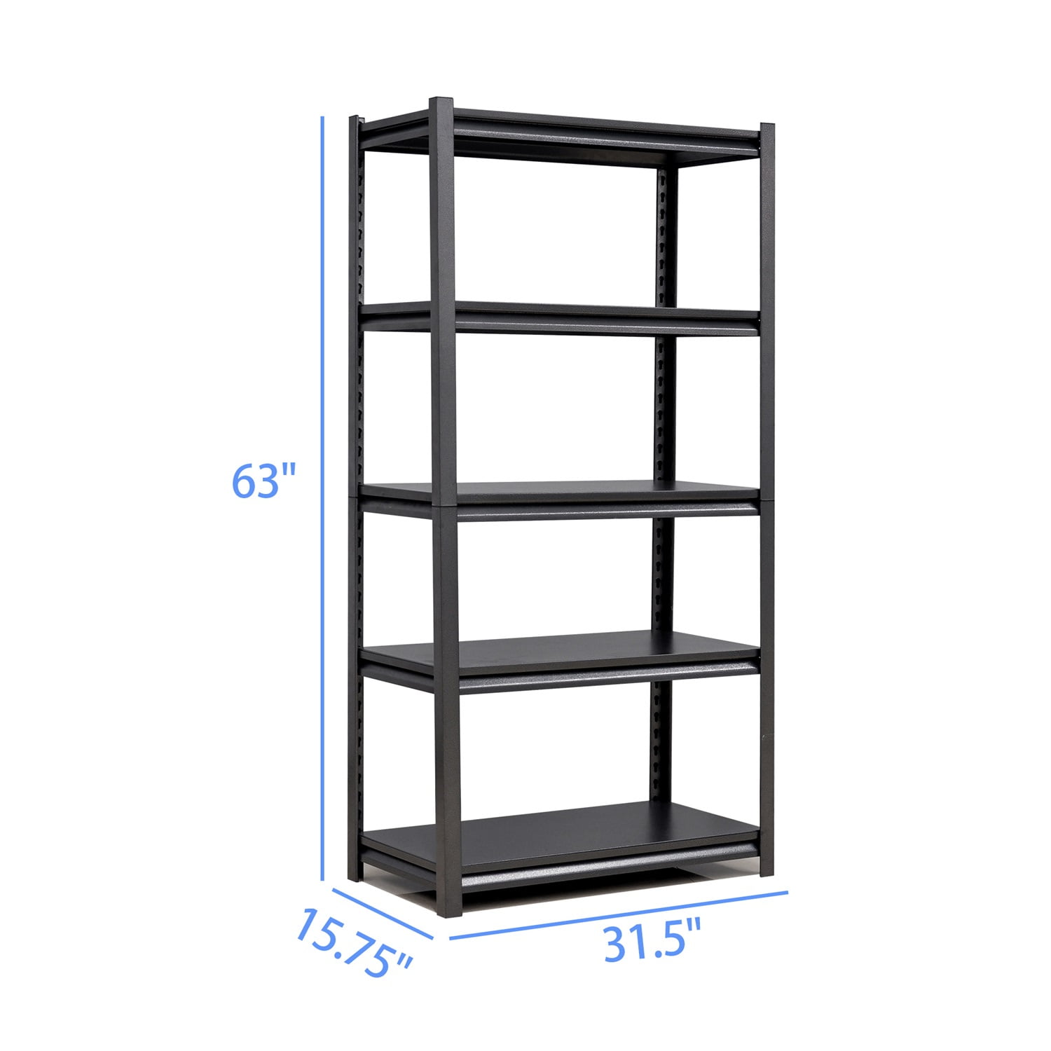 Kadyn 5-Tier Adjustable Metal Shelving Unit, Heavy Duty Shelving Utility Rack for Garage Basement Kitchen Pantry Closet, Steel Storage Rack for Bathroom, Black Kadyn 5-Tier Adjustable Metal Shelving Unit, Heavy Duty Shelving Utility Rack for Garage Basement Kitchen Pantry Closet, Steel Storage Rack for Bathroom, Black