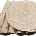 thumbnail image 2 of Injueey Paquete de 4 manteles individuales redondos de protección del medio ambiente, almohadilla aislante para alimentos, tapete de Simple, Mostrada Injueey HA021311-00, 2 of 4